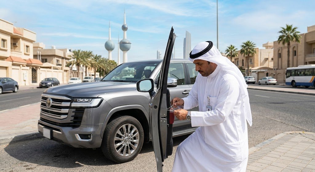 أدوات برمجة حديثة ومعدات فتح أقفال دقيقة تُستخدم في مهام فتح سيارات أبو حليفة بالكويت لضمان فتح أبواب السيارات بأمان تام دون إحداث أي خدوش بالطلاء أو الهيكل