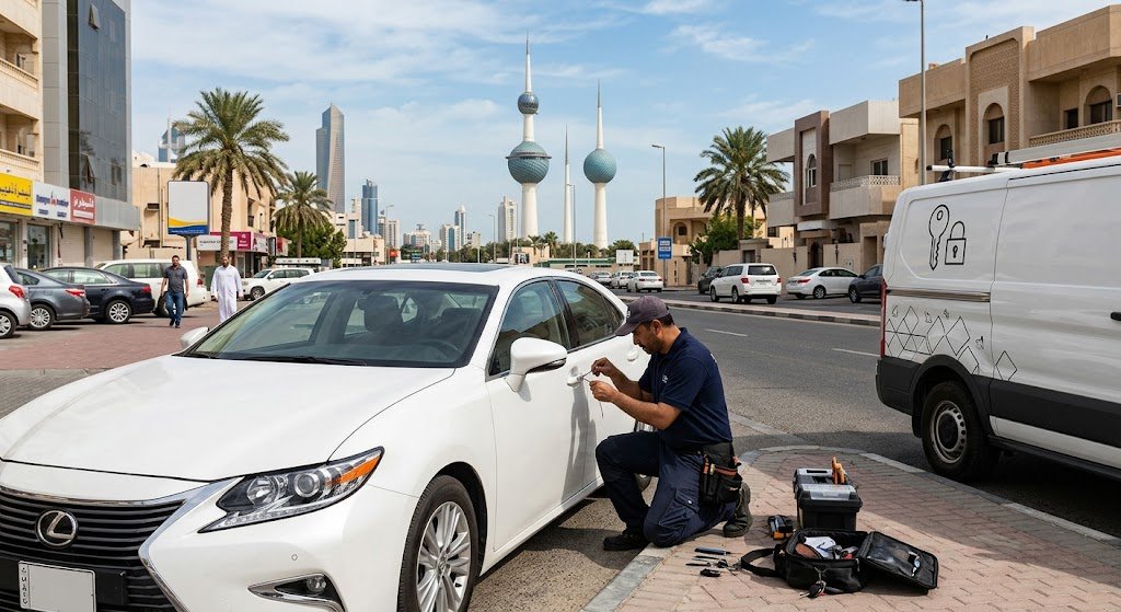 فتح سيارات مقفلة الفروانية بالكويت - خدمات فتح أبواب السيارات المغلقة بأمان واحترافية
